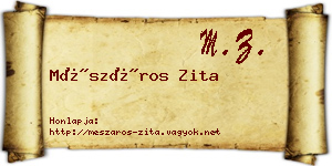 Mészáros Zita névjegykártya